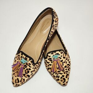 Hush Puppies Animal Print Flats with Multicolor Tassels